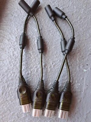 Lot of 4 Original Xbox Controller Breakaway Cable OEM  Green - Image 1 of 4