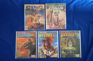 REALMS OF FANTASY EPIC ILLUSTRATED SAVAGE SWORD CONAN 5 Magazine Lot Sleeve Mint - Picture 1 of 4