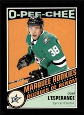 2019-20 UD OPC O-Pee-Chee Retro Black Border Marquee RC 530 Joel LEsperance /100