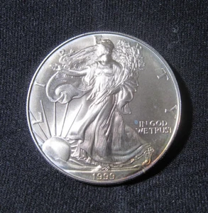 1999 American Silver Eagle Walking Liberty - Picture 1 of 2