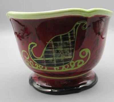 СЕРТИФИЦИРОВАННАЯ МЕЖДУНАРОДНАЯ ~ Patricia Brubaka Sleigh ПРАЗДНИЧНОЕ ВЕЛИКОЛЕПИЕ Чаша для Мороженого - Изображение 1 из 4