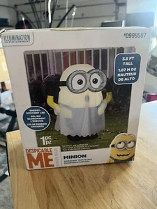 👻 HALLOWEEN Despicable Me GHOST Minion Airblown Inflatable Decor 3.5' 👻 - Picture 1 of 6