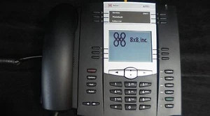 Aastra Packet 8x8 6755i 55i IP Office display Phone A1755-3640-10-01 (NO STAND) - Picture 1 of 4