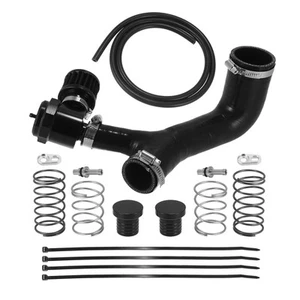 Turbo Blow Off Valvola Adattatore Tubo Kit con 4 per Auto Nero - Photo 1/6