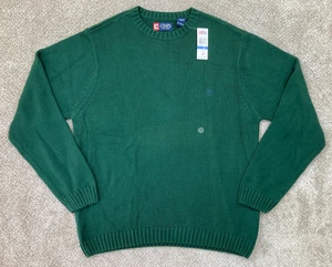 Suéter Chaps Para Hombres Extra Grande Verde Pesado Tejido con Cable Pullover - Nuevo Precio de venta sugerido por el fabricante 59,50 USD - Imagen 1 de 8