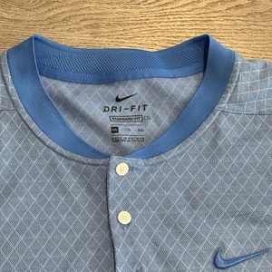 Nike Golf Poloshirt Herren 2XL Blau Blade Kragen Vapor Strukturmuster Dri Fit - Bild 1 von 7