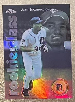 1998 Topps CHROME ROOKIE CLASS #R9 REFRACTOR Juan Encarnacion Detroit Tigers SSP - Image 1 of 2
