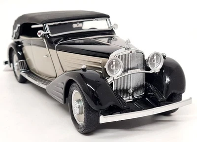 Franklin Mint 1/24 Maybach Zeppelin 1939 Black / Silver Diecast Scale Model Car - Photo 1/4