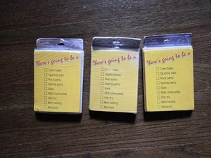 Vtg 80’s Party invitations “There's going To Be A.." New Sealed- Z-fold 3-pack - Picture 1 of 5