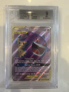Pokémon Sun and Moon Team Up Gengar & Mimikyu GX UR 2019 arte completo 164 BGS 9,0 - Imagen 1 de 2