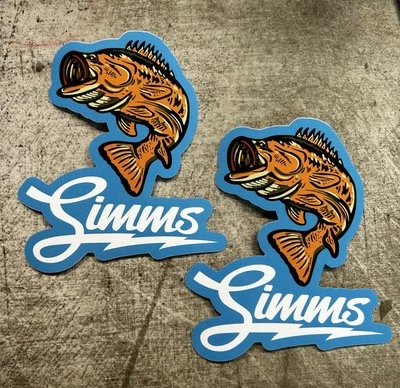 Simms FISHING Stickers Daiwa Shimano Patagonia Aftco Orvis Decals Pelagic Sea - Image 1 of 4