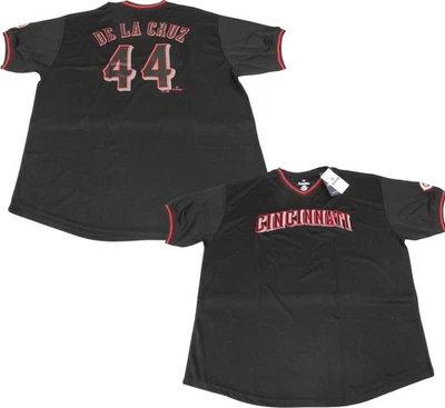 Nueva camiseta negra Elly De La Cruz #44 Cincinnati Reds para hombre tallas grandes y altas $80 Foto 1 de 4