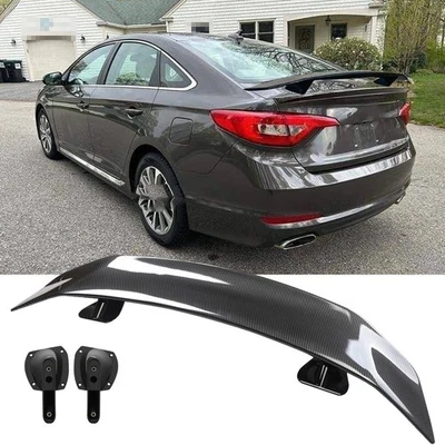 46" Rear Trunk Spoiler Lip Wing Racing Carbon Fiber For Hyundai Sonata Sedan+ - Image 1 of 4