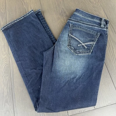 Мужские джинсы BKE с пряжкой Jake Bootcut 32x34 темно-синие вареные эластичные джинсы премиум-класса - Изображение 1 из 4