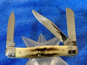 CASE XX CUTLERY CO USA 2017 SAMBAR STAG V53032 MED (3-1/2”) STOCKMAN KNIFE MINT - Picture 1 of 14