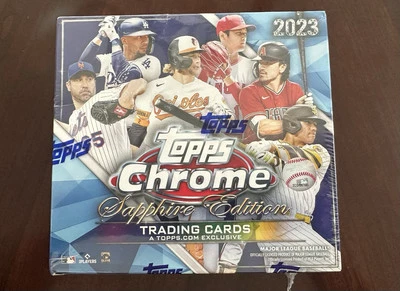 Topps 2023 Chrome Baseball Sapphire Edition Box - 32 Cards - Image 1 of 2