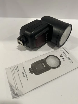 GODOX V1N Flash V1-N Black Flash Speedlite - Missing USB-C Cable Tested Works - Image 1 of 4