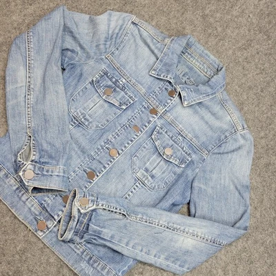 Kut from the Kloth Denim Jacket Womens Small Trucker Western Rugged Y2K Retro - Image 1 of 4