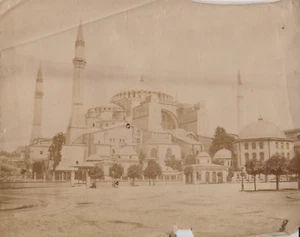 Albumina Foto Istanbul Turchia Basilica di Santa Sofia 28.3 X 21 cm Fine '800 ? - Foto 1 di 1