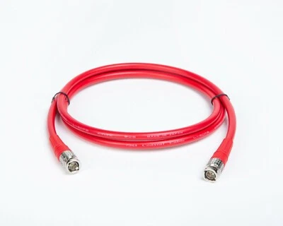 Cable coaxial rojo Canare L-5CFB 75ohm BNC a BNC, audio digital profesional video. Foto 1 de 3