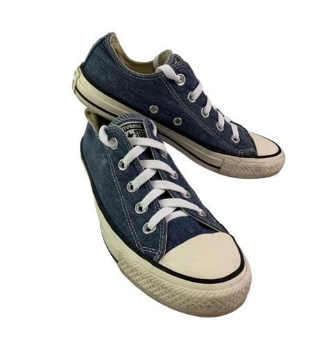 Converse All Star blu jeans denim scarpe sneakers basse donna 6 uomo 4