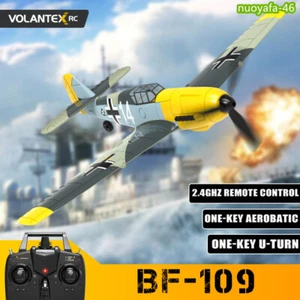 Avión de radiocontrol acrobático Volantex Segunda Guerra Mundial bf-109 Fighter 2.4G 4 canales planeador de ala fija acrobática - Imagen 1 de 21