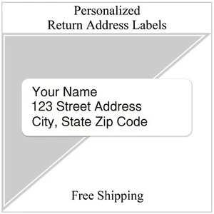 400 Personalized Return Address Labels Printed Text 1/2 Inch x 1 3/4 Any Font - Picture 1 of 3