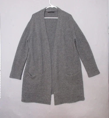 Jenni Kayne Suéter Abrigo Cárdigan Mujer XL Gris Lana Merino Yak Frente Abierto Foto 1 de 4