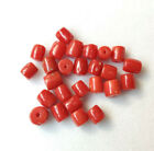 Natural Coral Gemstone Spacer Loose Red Coral Gemstone Roundel Beads For Jewelry