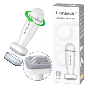 Derma Stamp Dermapen Microneedling Mesoroller 120 Edelstall Nadeln Länge 0-2mm - Bild 1 von 10