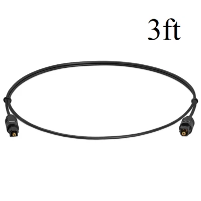 Cable óptico Toslink audio digital sonido fibra óptica SPDIF cable Dolby 3 pies Foto 1 de 4