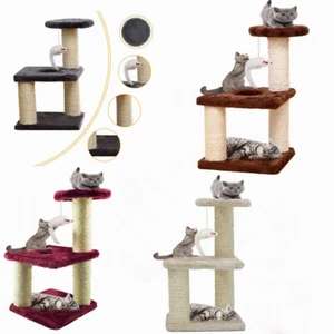 Katzenturm Baum Sisal Kratzbaum Klettern Spielplatz Haustier Kätzchen Spielzeug Spielen & Ausruhen - Bild 1 von 21