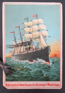 Rare Circa 1880 NASM, Early Holland- America Line Dutch Trade Card - Picture 1 of 2