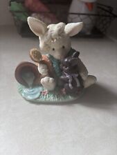 Vintage 1994 Enesco Cream and Cocoa "April Showers Bring May Flowers” Figurine