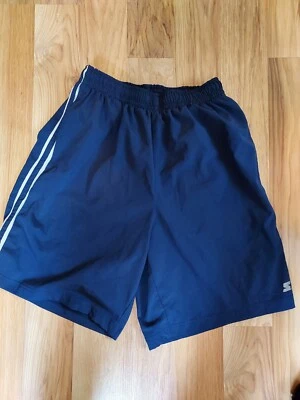 初学者男式 Dri Star 游泳短裤中号海军蓝口袋  — 第 1/4 张图片