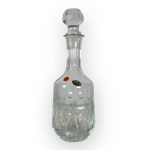 Vintage Mid-Century 13" Crystal Decanter Hand Cut Italy by Cristallabe - Picture 1 of 9