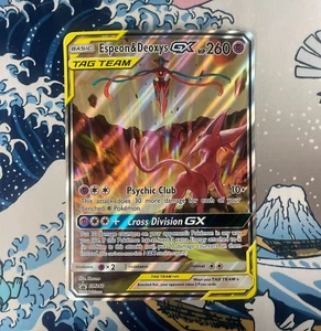 JUMBO Espeon & Deoxys GX SM240 Holo Promo OVERSIZED Sun & Moon Pokemon Card - Picture 1 of 2