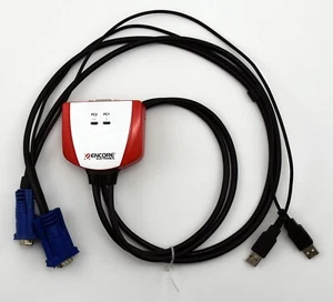Conmutador KVM USB de 2 puertos USB con cables Encore Electronics - ENKVM-USB - Imagen 1 de 7