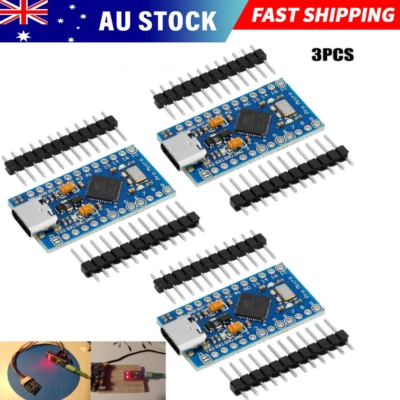 3X Arduino Pro Micro ATmega32U4 5V 16MHz Replace ATmega328 Pro Mini Leonardo USB - image 1 of 4