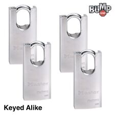 Master Lock Pro Series-(4) High Security Padlocks Keyed Alike 7045NKA-4 BumpStop