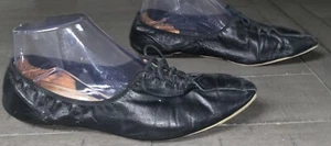 A4 BLACK LEATHER DANCE SHOE JAZZ FULL SOLE LACE UP OXFORD LARGE M-8-8.5 W-9.5-10 - Picture 1 of 18