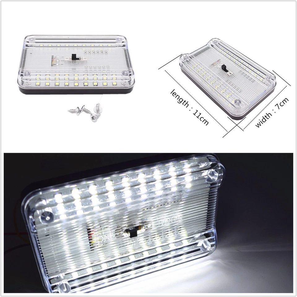 Новый ABS пластик 12V 36LED белый автомобиля купол крыши потолка интерьера лампа - Изображение 1 из 4