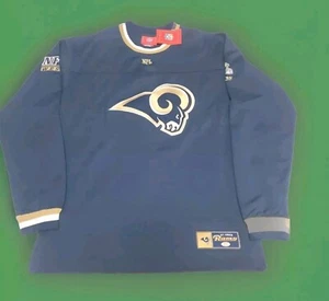 St Louis Rams NFL Medium Embroidered Long Sleeve Banded Collar NOS - Bild 1 von 8