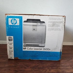 HP Color LaserJet 2600n Network Printer Q6455A Open Box Factory Taped No Toner - Picture 1 of 19