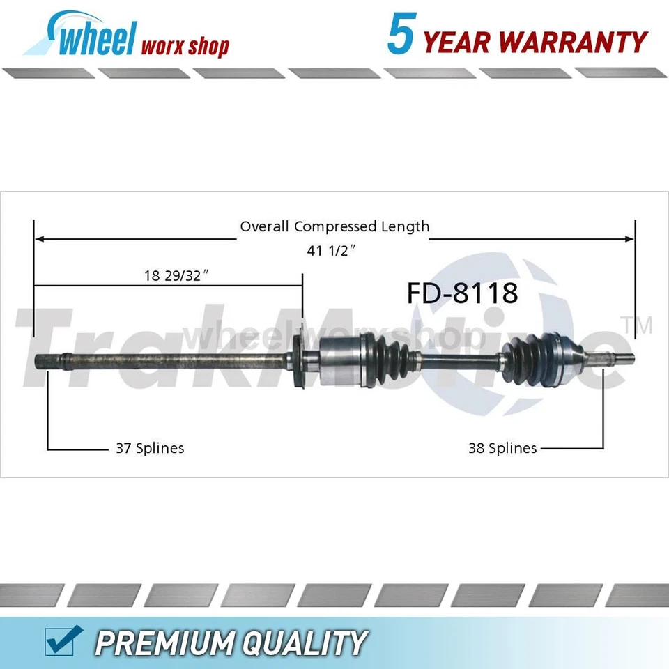 Front Right CV Axle Shaft fits Ford Five Hundred 3.0L Automatic FWD 2005-2007 - Image 1 of 1