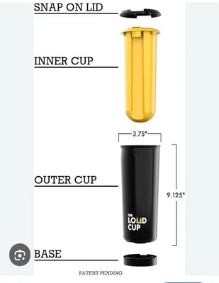 The Loud Cup 20 OZ Vaso Stadium Horn NEGRO Foto 1 de 2