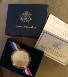 2005-P Chief Justice John Marshall Commemorative Silver Dollar US Mint COA/Box - Picture 1 of 4