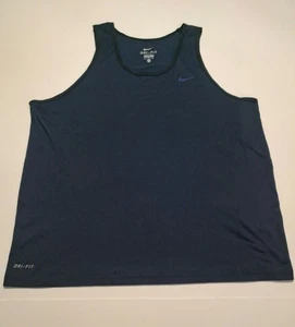 Camiseta sin mangas Nike Dri-Fit para hombre XL atlética gimnasio correr azul sin mangas - Imagen 1 de 6