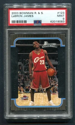 2003 Bowman Lebron James RC #123 PSA 9 MINT - Image 1 of 2