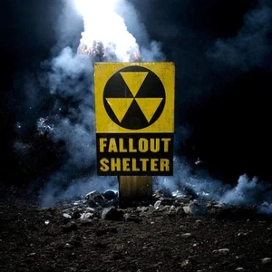 LETRERO DE METAL - Refugio Fallout - Decoración para cueva - Habitación infantil - Garaje - Baño - Imagen 1 de 3